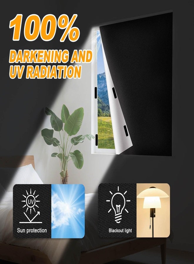DGDUBRB Blackout Curtains for Window Cover, Portable Blackout Curtains Shades for Bedroom, Room Darkening Shades, Black Out Window Cover Film No Drill DIY Cuttable, for Skylight Shade, Media Room, 79x57 Inch - Image 5